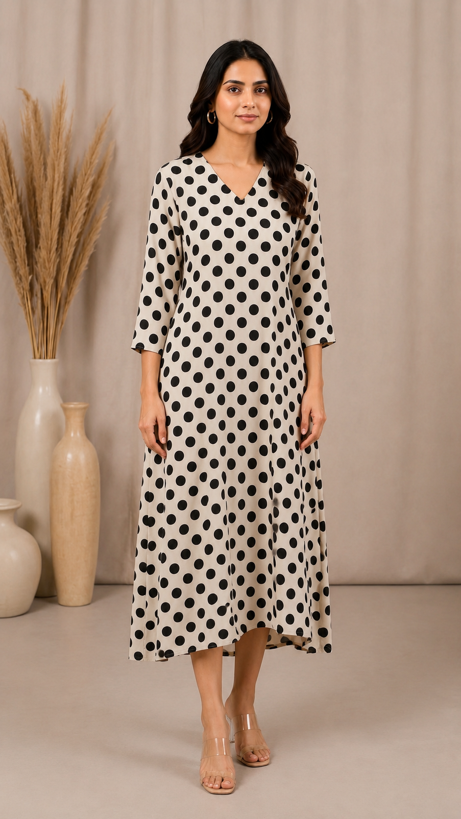 Classic Polka Dot One-Piece Dress