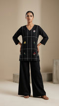 Midnight Garden Embroidered Co-ord Set