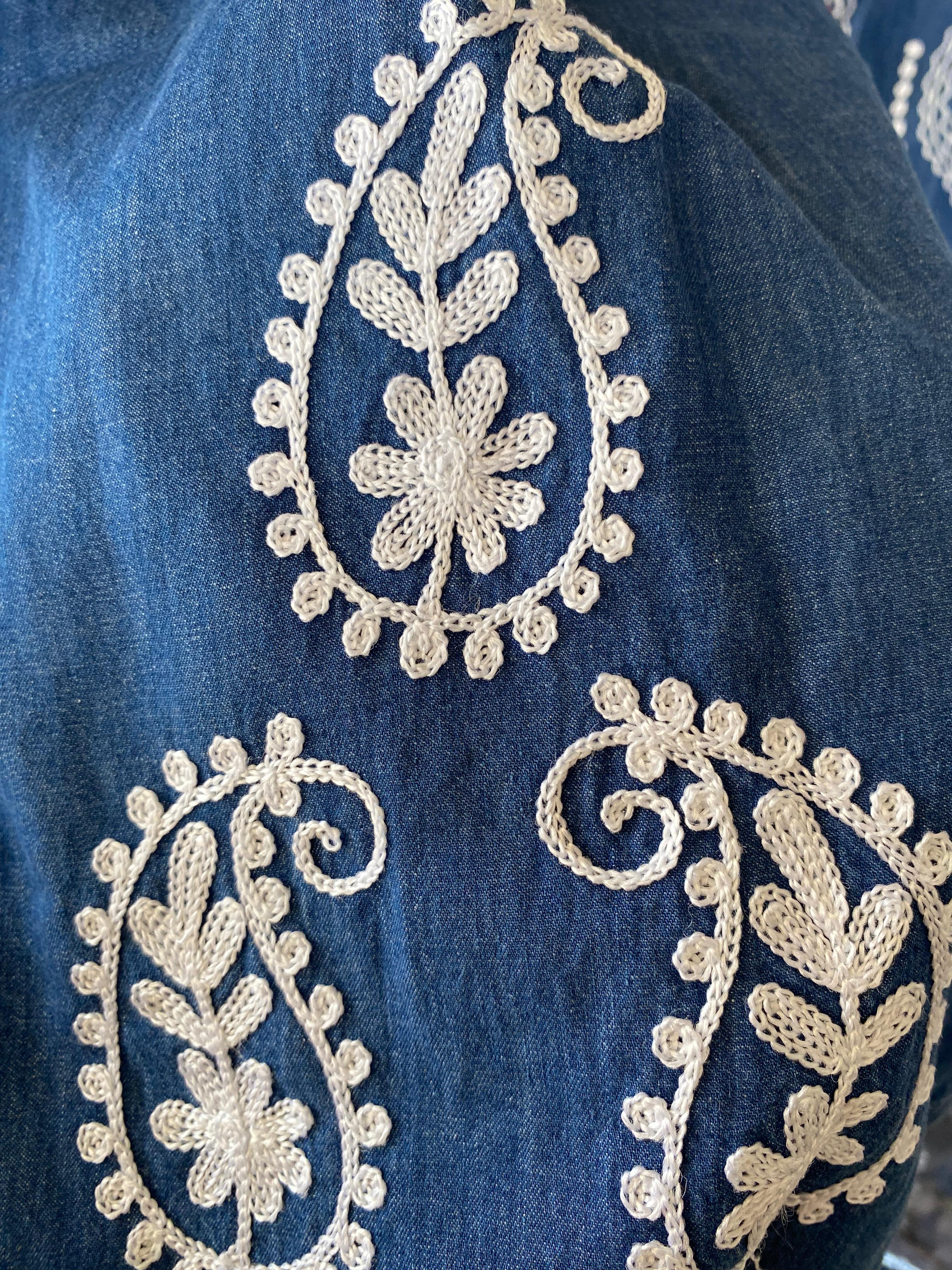 Denim Embroidered Co-ord Set