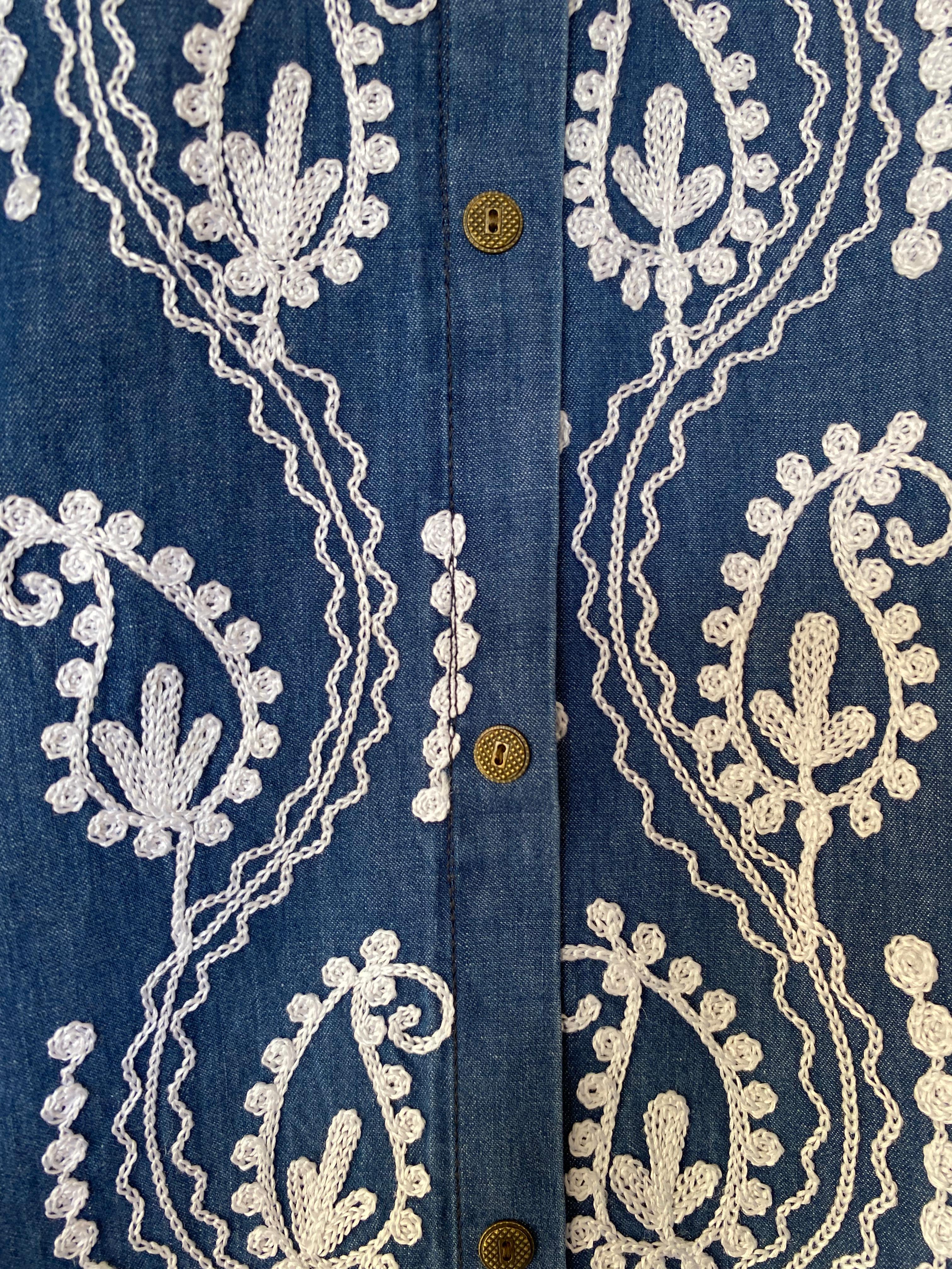 Denim Embroidered Co-ord Set
