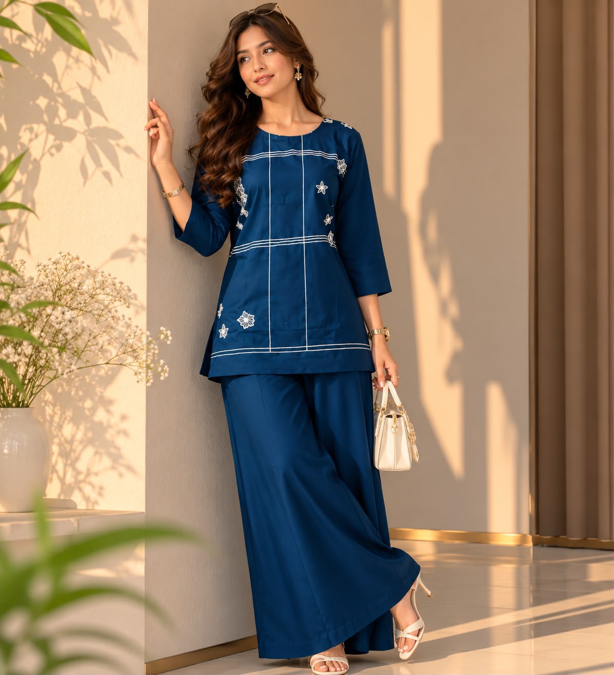 Midnight Blue Kurti Pant Set