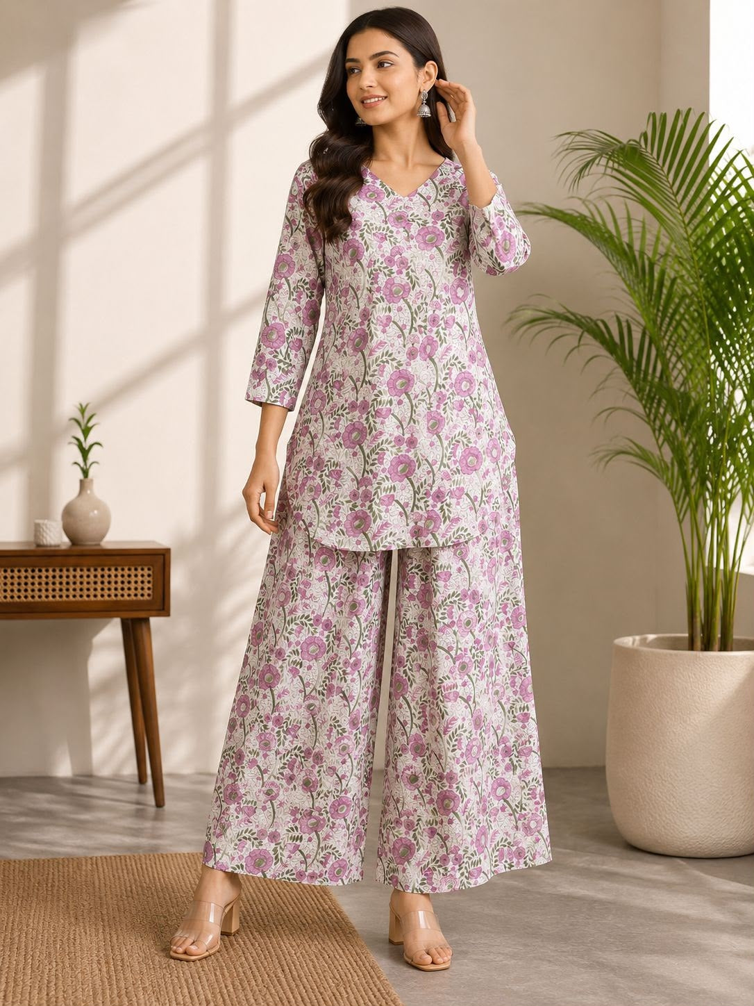 Pink Garden Floral Co-ord Set